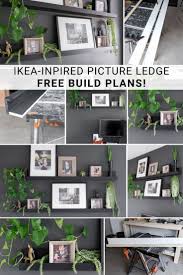 Diy Photo Ledge Shelves Inspired By Ikea S Mosslanda Line Picture Ledge Shelf Shelves Ledges
