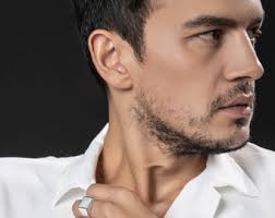 Mother of Pearl Silver Signet Ring, Valentine's Day Gift, 925K Sterling  Silver Minimalist Ring Gift for Him, Unique Birthday Gift for Men