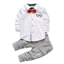 Birthday Dress For 1 Year Old Baby Boy Online 1 2 3 Year Small Gentlemen Birth Day Wedding Party Suit Bow Tie Boys Dress Shirts Pants Toddler Boy Whtie Shirt Set For C Boys Dress Shirts Party Suits Fashion