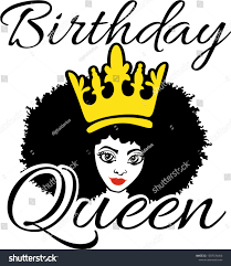 Birthday Black Queen Stock Vector Royalty Free 1207570468
