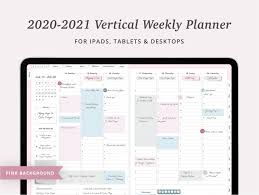 2020 2021 Digital Planner Goodnotes Planner Notability Etsy In 2020 Vertical Weekly Planner Digital Planner Weekly Planner