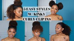 130%, 150%, 180%, 250% lace size: 5 Easy Protective Styles W Kinky Curly Clip Ins Modernfro Youtube