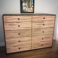 Finally Walnut And Ambrosia Maple Heirloom Dresser With Solid Ambrosia Maple Dovetail Drawers Full Exte Soft Close Drawers Dovetail Drawers American Hardwood