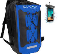 Mochila impermeable – Mochila Dry Bag con cierre superior enrollable –  Mochila de senderismo – Saco seco para kayak, azul mar, Bolsa de viaje