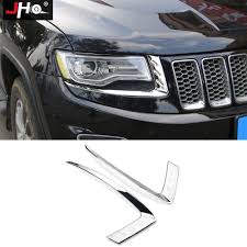 abs chrome front headlight eyelid decor cover trim for jeep grand cherokee 14 17 jeep grand cherokee accessories headlight covers jeep pinterest