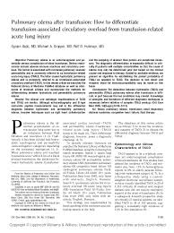 Image result for Transfusion Associated Circulatory Overload