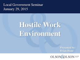 However, not all behaviors that occur in the this type of documentation can be very helpful in proving your case. Hostile Work Environment Ppt Download