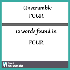 These words can be used in word games like scrabble, text twist, jumble, word whomp, word cookies, crossword puzzles and other word. Unscramble Four Unscrambled 12 Words From Letters In Four