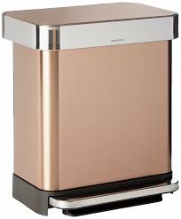 Available in five distinct stainless steel finishes (black, white, dark bronze. Simplehuman 45 Liter 12 Gallon Stainless Steel Rectangular Kitchen Step Trash Can With Liner Pocket Dark Bronze Stainless Steel Home Kitchen Trash Cans