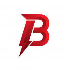 Letter B Logo Power Red Initials Logo Design Power Symbol Logo Letter Logo Design