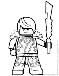 Colorare Ninjago Disegno Con La Sua Arma Di Grandi Dimensioni