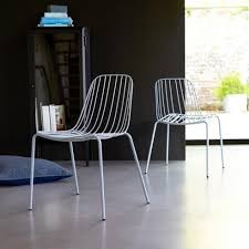Tikamoon Arty Metal Chair Bleu Grey Metal Armchair Tikamoon Metal Chairs