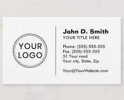 Professional Custom Logo Modern White Business Card Zazzle Com White Business Card Custom Logos Business Card Logo