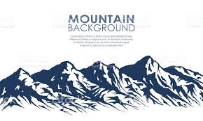 Mountain Range Silhouette Isolated On White Royalty Free Mountain Range Silhouette Isolated On White Stock Vector