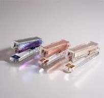 DELVTCH Transparent Stapler Fit For Metal 12# 24/6 Staples Rose Silver  Color Office Accessories School Stationery Binding Supply
