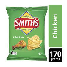 15 chips (27 g) of smith's crinkle cut potato chips,. Smith S Crinkle Cut Chicken Potato Chips 170g On Special