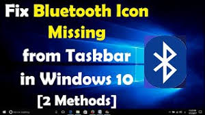 Bluetooth icon missing in windows 10. How To Fix Bluetooth Icon Missing From Taskbar In Windows 10 2 Methods Youtube