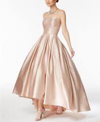 Betsy Adam Strapless High Low Ball Gown Macys Com High Low Ball Gown Ball Gowns Ball Gown Dresses