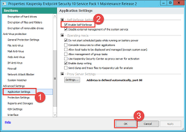 How To Manage The Self Defense Component Of Kaspersky Endpoint Security 10 For Windows Using Kaspersky Security Center 10