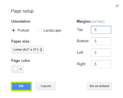 Select file > page setup > margins and set the top, bottom, left, and right margin sizes. How To Change Margins In Google Docs Laptop Mag