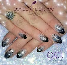 Black And Silver Ombre Nail Designs Black And Silver Fade Glitter Ombre Nail Design Using Jet Black And D01 By The Gel Bottle Ombre Nails Glitter Ombre Nail Designs Ombre Nails