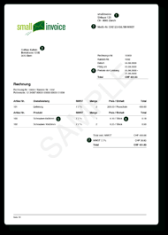 Für word und excel zum downloaden. Pflichtangaben Einer Schweizer Rechnung Smallinvoice