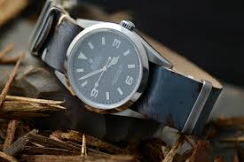 Rolex Explorer 114270 On Leather Nato Atelier Degriff In Belgium Watchbands Rolex Explorer Rolex Watch Bands