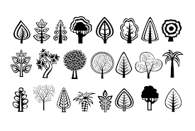 Download Tree Silhouettes Clipart Graphic By Alexzel Creative Fabrica PSD Mockup Templates