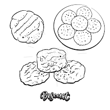 Hand Drawn Sketch Of Biscuit Bread Hebstreits Maps And Sketches Biscuit Bread How To Draw Hands Biscuits