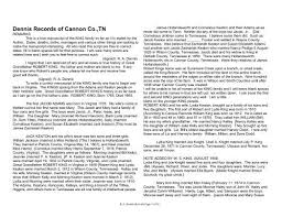 Dennis Records of Cannon Co.,TN