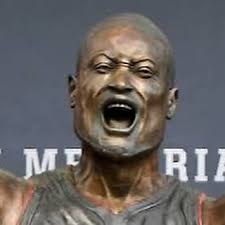 The D-Wade statue looks like Delroy Lindo 🤣 but anyway, I'm so proud of  all of Dwayne Wade's accomplishments! 👏🏾 #DWade #Statue #Art #DelroyLindo  #Lol