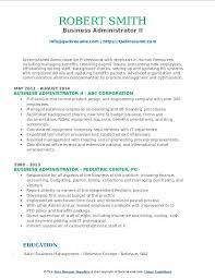 business administrator resume samples