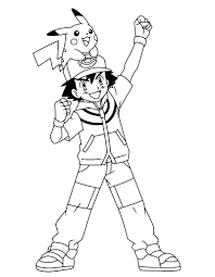 Pikachu, eevee, charizard, chamelon … Printable Ash Ketchum Coloring Pages Anime Coloring Pages