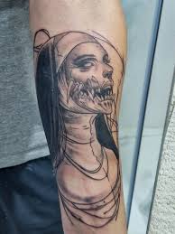 nun with sharp teeth yesterday - done by lee at obsidian viking wirral : r tattoos