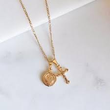 Street Chic 14k Gold Filled Saint Anthony Cross Necklace Thegoodfox Com Necklace Cross Charm Necklace Gold Cross Charm