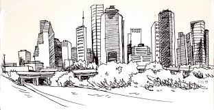 | tattoos, tattoo quotes, ink. Houston Skyline Ink On Paper Houston Skyline Skyline Painting City Skyline Art