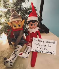 Sledding Accident Elfontheshelf Elfontheshelfideas Christmas Elf Christmas Elf The Elf Elf