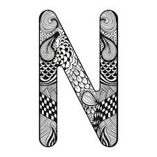 As a teacher, i got so tired of sending random . Alphabet Lace Letter N In Doodle Style Hand Clipart Image
