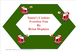 Free Santa S Fraction Cookies Would Make A Good Center Activity Ccss Aligned For 3rd And 4th Grades Fun Fractions Fraction Games Family Math Night