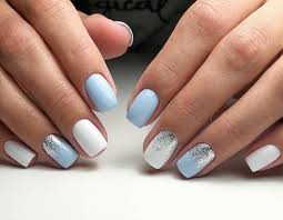 Acrylic nail designs show off your feminine power to the world. Baby Blue And White Acrylic Nails Nail And Manicure Trends