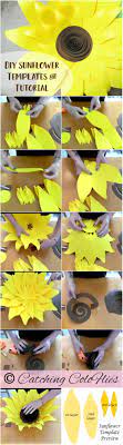Giant Paper Sunflower Templates Paper Sunflowers Paper Flower Template Diy Paper Flower Templates
