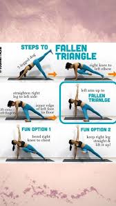 Fallen Triangle Pose Yoga Routine Teach Yoga Online Triangle Pose Yoga