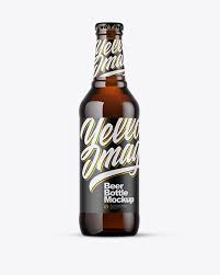 This free mockup is perfect to present your product design packaging with a realistic look and feel. 330ml Amber Beer Bottle Mockup In Bottle Mockups On Yellow Images Object Mockups