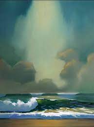 Open up (flower bud, umbrella, etc.) make available; And Then The Sky Opened Up Wade Koniakowsky Vibrant Ocean Art For Your Home Or Office