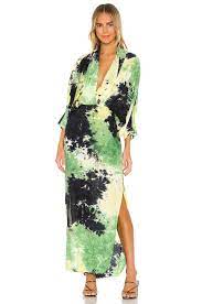 All you have to do is pinch portions of the fabric, and then rubber band that. Swf Tie Dye Maxi Dress In Spell Revolve