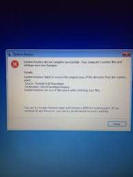 Windows 10 System Restore Failing R Computer Help