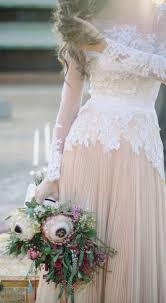 Lace Overlay Blush Wedding Dress Modwedding Wedding Dresses Blush Wedding Dresses Peach Wedding Dress