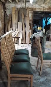 Bespoke Dining Chair With Leather Seat Handmade Oak Chair By Makers Dining Chairs Leather Seat High Back Dining Chairs Dining Chairs