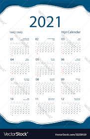 Urdu calendar 2021 is consisting of 12 months in a year of 355 days which is used mostly in muslim countries and west regions where muslims have been living to celebrate islamic festivals, offer hajj. Islamic Calendar 2021