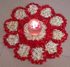 Circle Shape Flower Rangoli For Diwali Rangoli Designs Flower Flower Rangoli Colorful Rangoli Designs